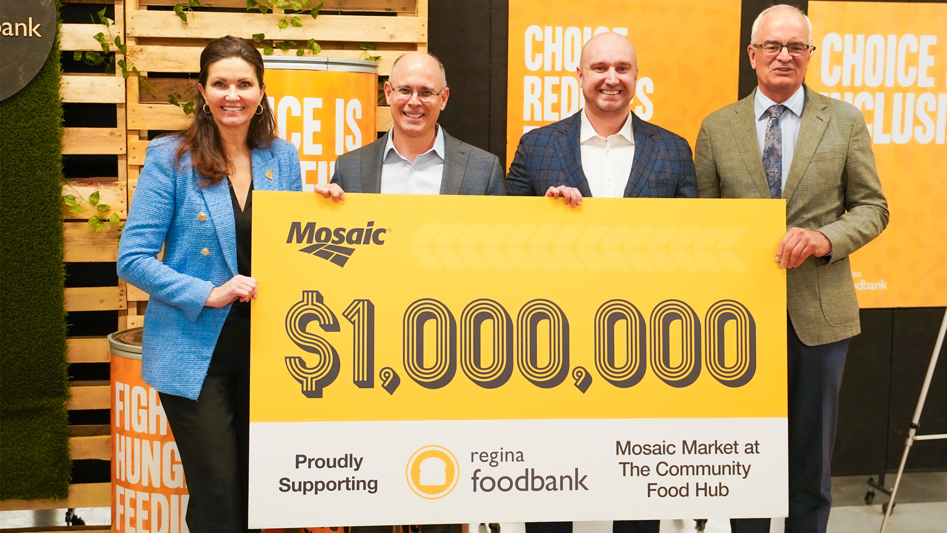 Mosaic Donates 1 Million to Regina Foodbank